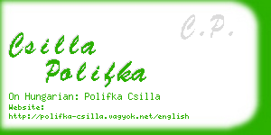 csilla polifka business card